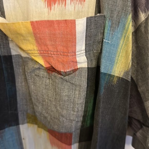 Colours by Alexander Julian Short Sleeve Button Down size L - Picture 5 of 5